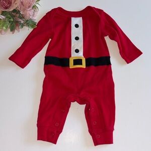 Santa Baby 3M Onsie Long Sleeve Baby Santa Christmas Outfit 3M Just one